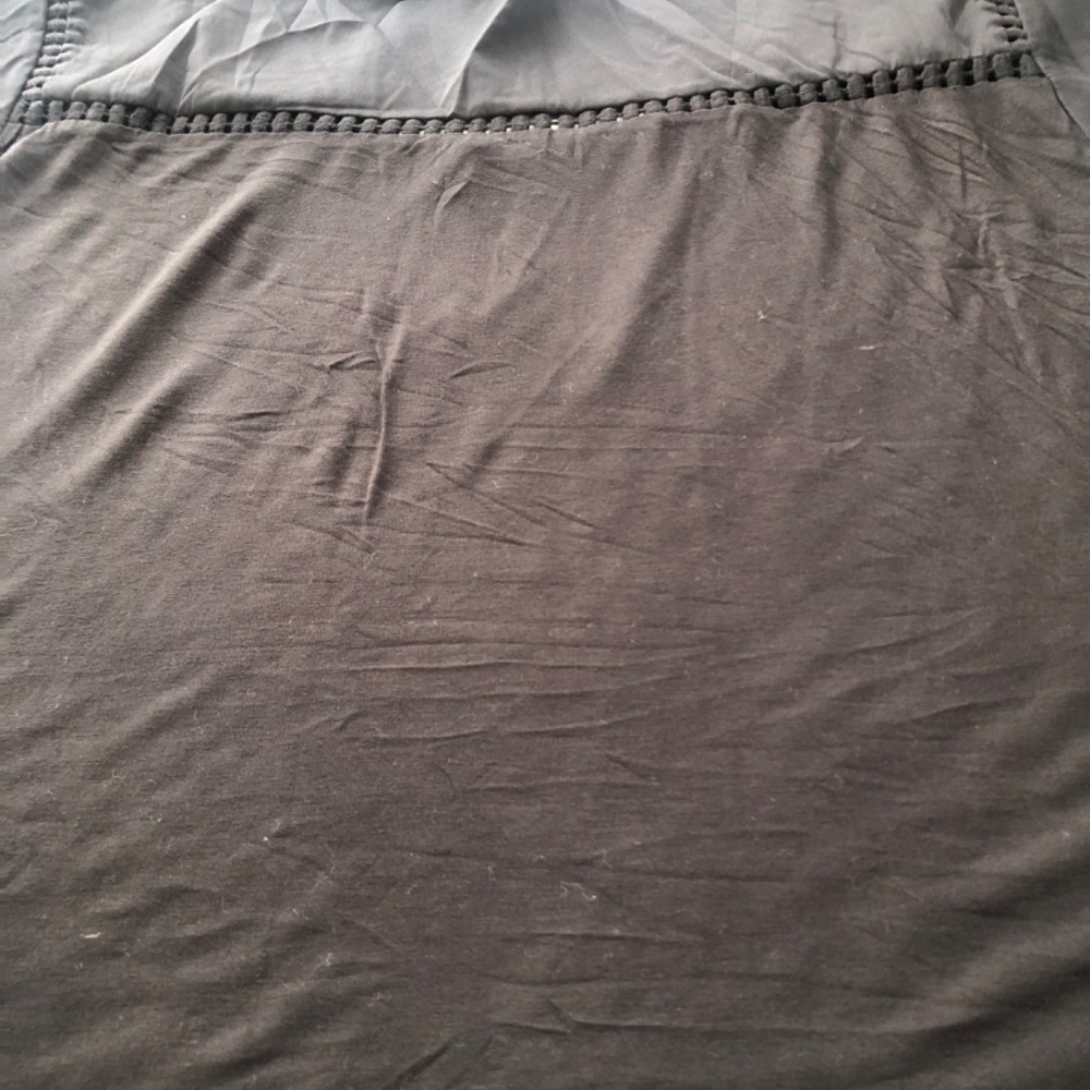 Revolution by Ricki’s exl gray teeshirt with white laces embellishments - Picture 7 of 7